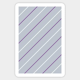 Wednesday Retro 1986 Silver Purple and White Pinstripes Sticker